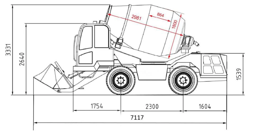 Drawings Of Concrete Mixer Trailer